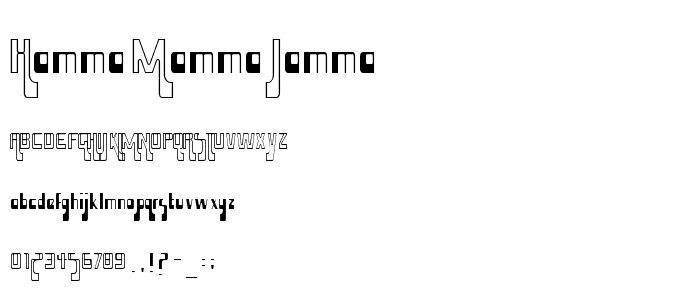 Hamma Mamma Jamma font